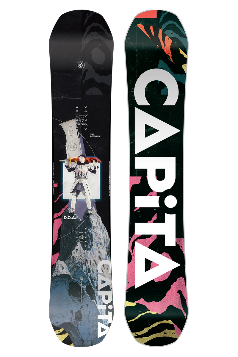 capita alien snowboard Space Metal Fantasy Women's 2024 143 PLT Topsheet Technology PLT technology is exclusive to CAPiTA MFG and magically bonds the topsheet to an already pressed snowboard Capita D.O.A. Snowboard 2026 154