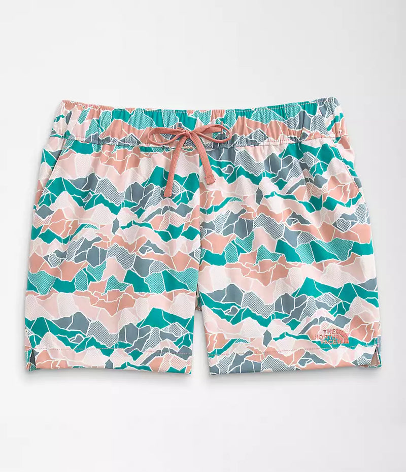 The North Face Printed Class V Short Women s Porcelain Green Mountain Camo Print Xs