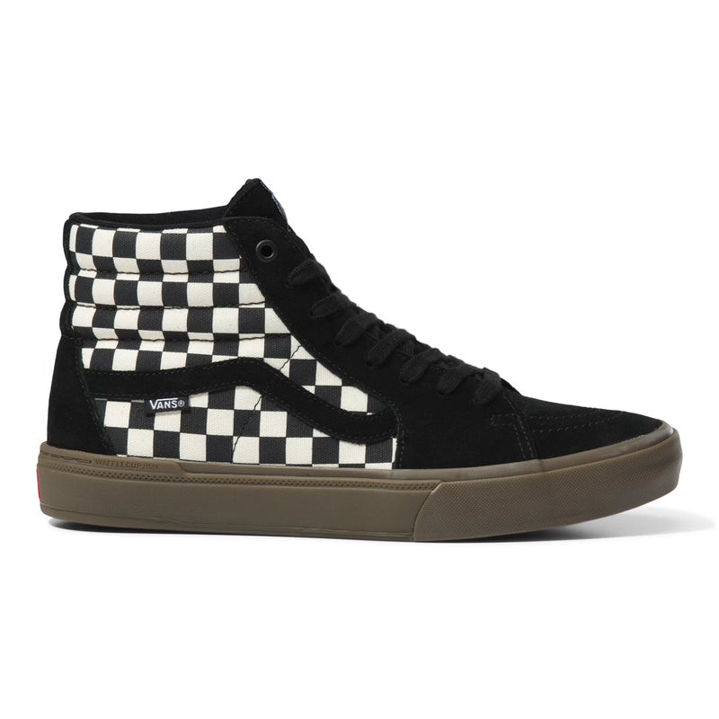High top checkerboard sales vans