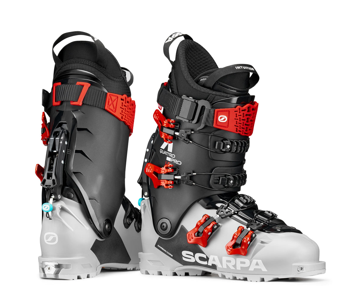 Scarpa 4-Quattro Pro LE Ski Boot - Silver Gray / Rosso Corsa