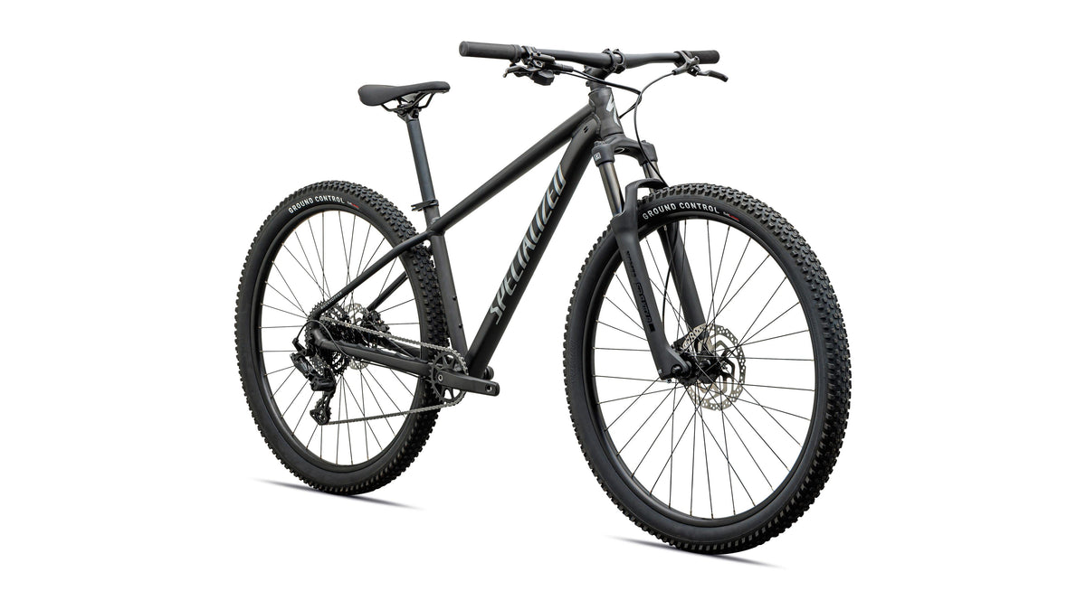 Specialized Rockhopper Sport, Satin Metallic Obsidian, front detail