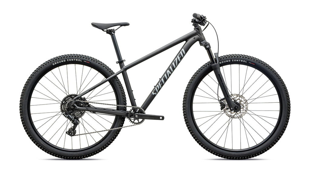 Specialized Rockhopper Sport, Satin Metallic Obsidian / Shadow Silver, side view