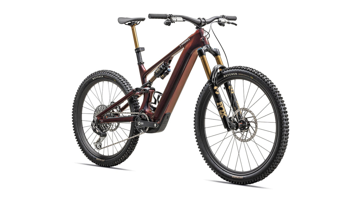 Specialized S-Works Turbo Levo 4, Gloss Red Pearl, front three-quarter