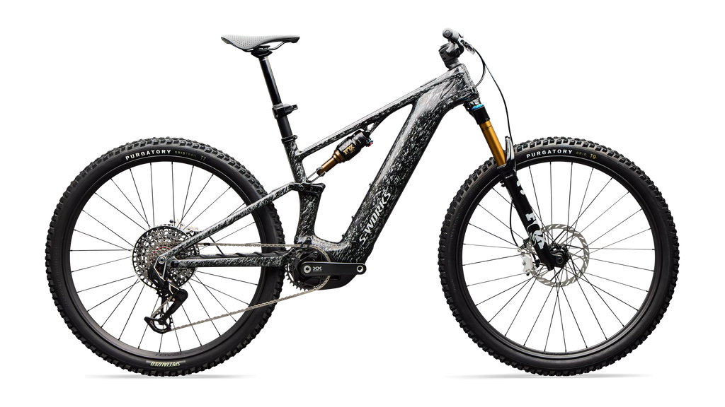 Specialized S-Works Turbo Levo R, Gloss Silver Speckle Over Carbon
