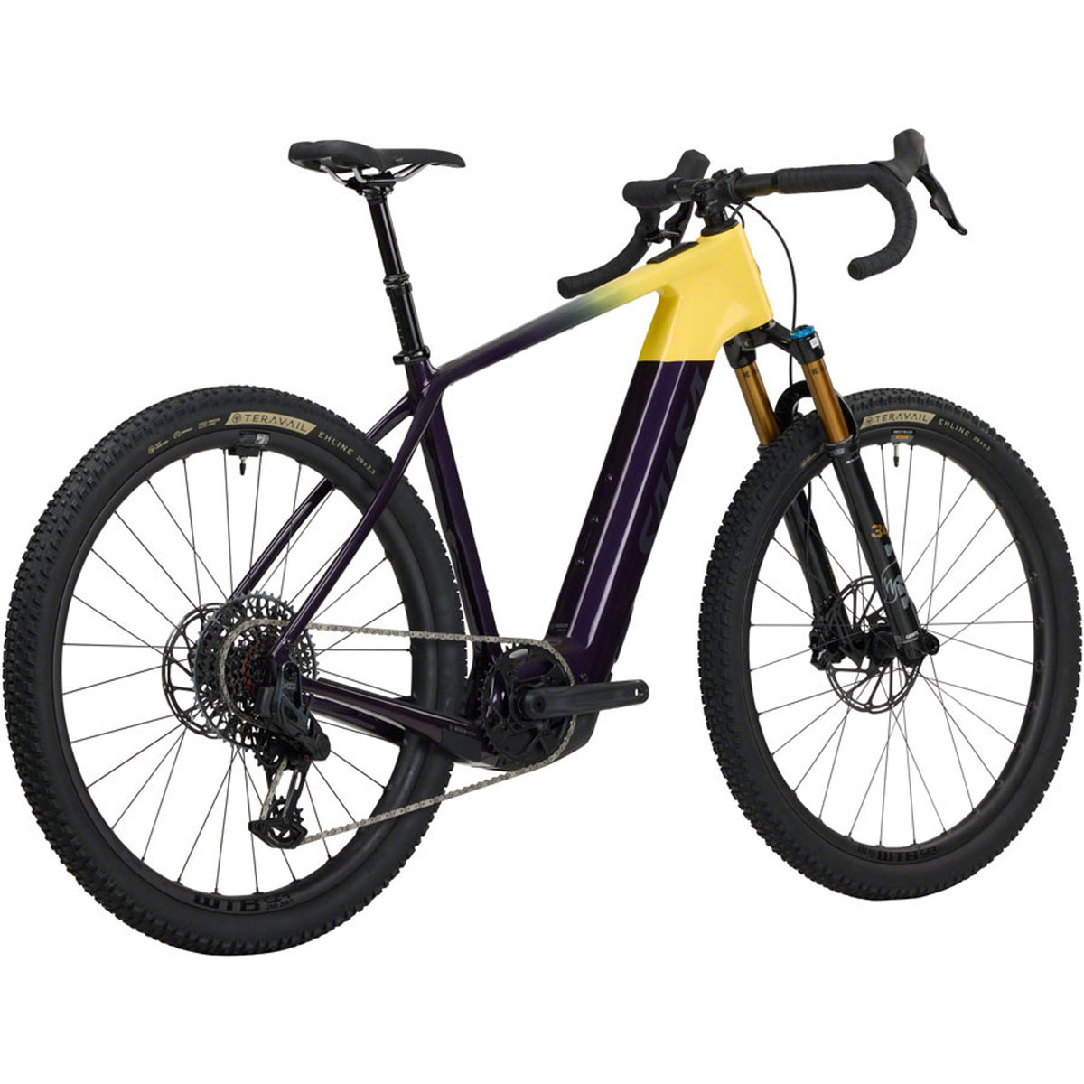 Salsa Tributary C Force XO AXS Transmission SUS Electric Gravel Bike - Amethyst/Yellow