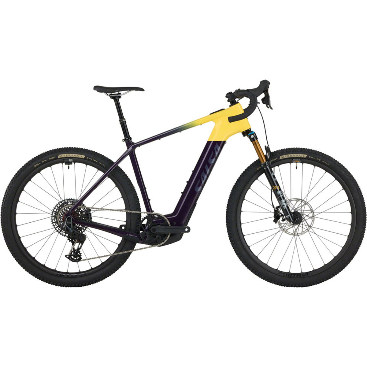 Salsa Tributary C Force XO AXS Transmission SUS Electric Gravel Bike - Amethyst/Yellow