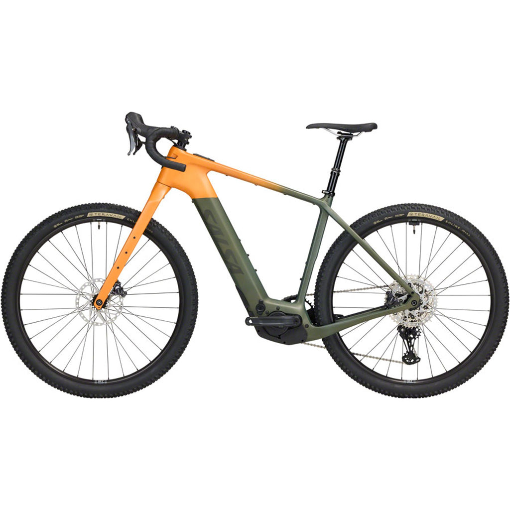 Salsa Tributary C GRX 820 Electric Gravel Bike - Dark Pine/Terra Orange