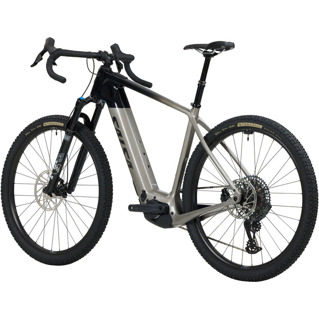 Salsa Tributary C Rival GX AXS Transmission SUS Electric Gravel Bike - Charcoal/Black