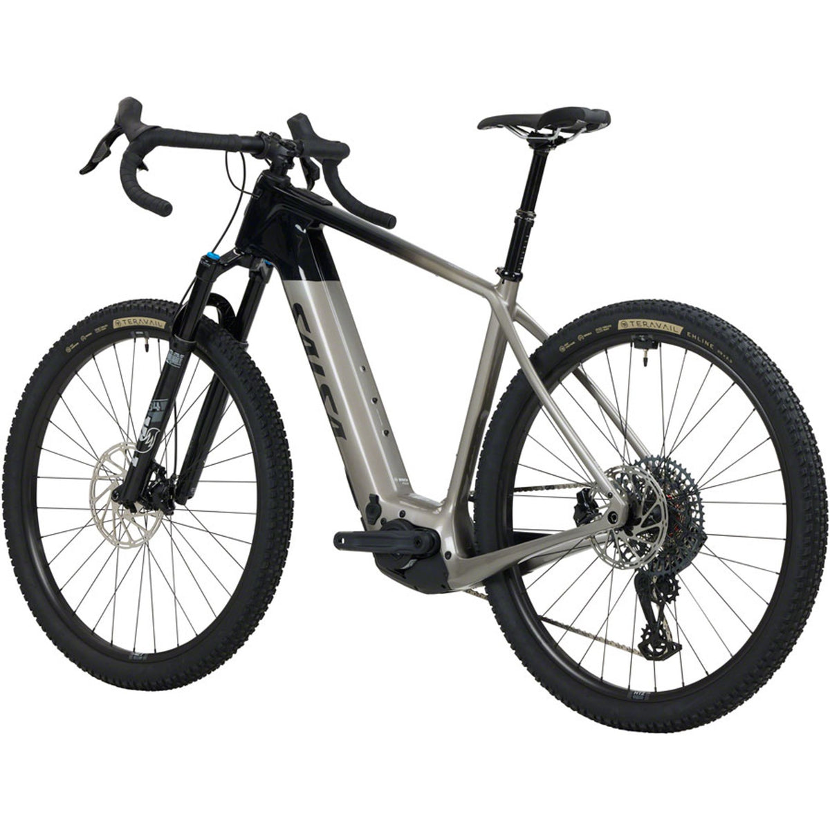 Salsa Tributary C Rival GX AXS Transmission SUS Electric Gravel Bike - Charcoal/Black