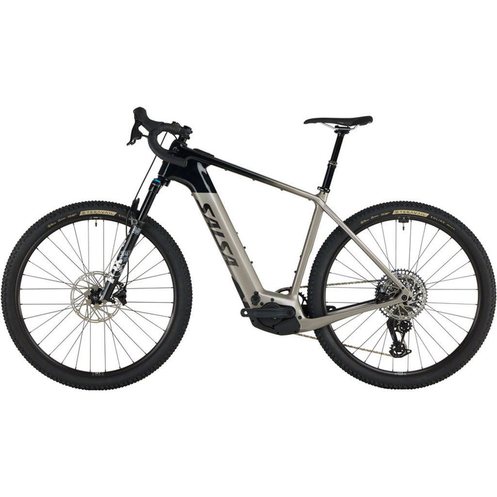 Salsa Tributary C Rival GX AXS Transmission SUS Electric Gravel Bike - Charcoal/Black