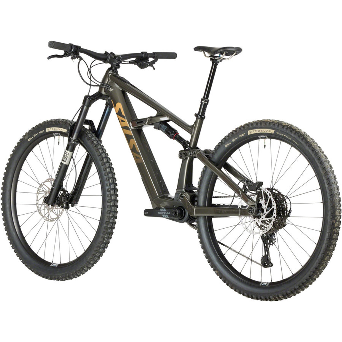 Salsa Moraine Cues 10 Full Suspension Electric Mountain Bike - Coffee Black