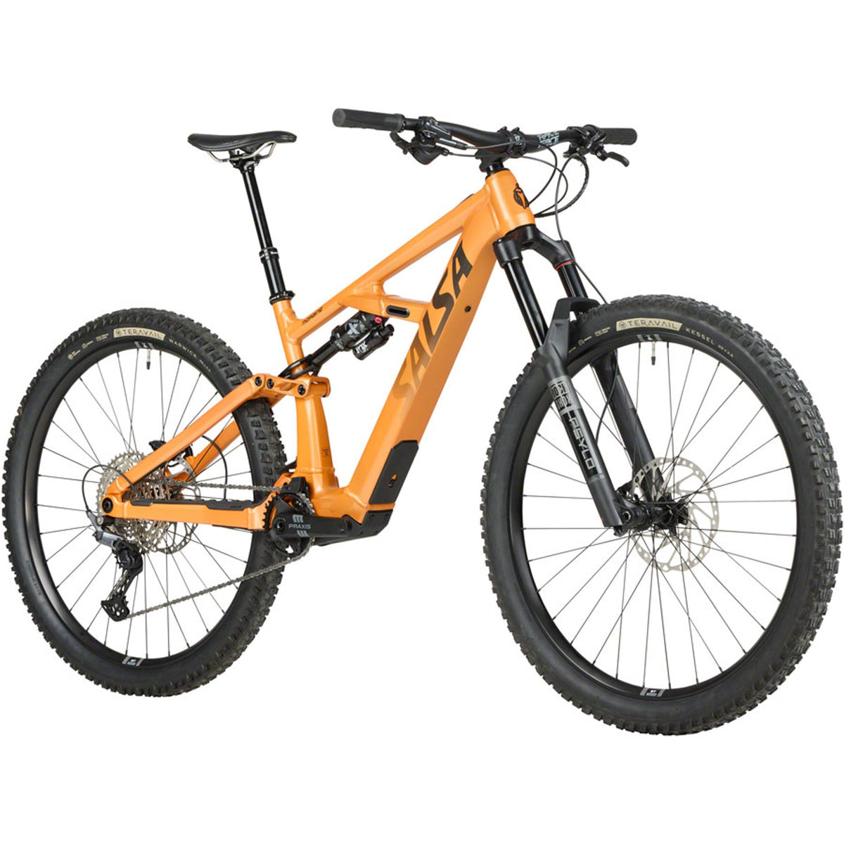 Salsa Moraine Deore 12 Full Suspension Electric Mountain Bike - Terracotta Orange