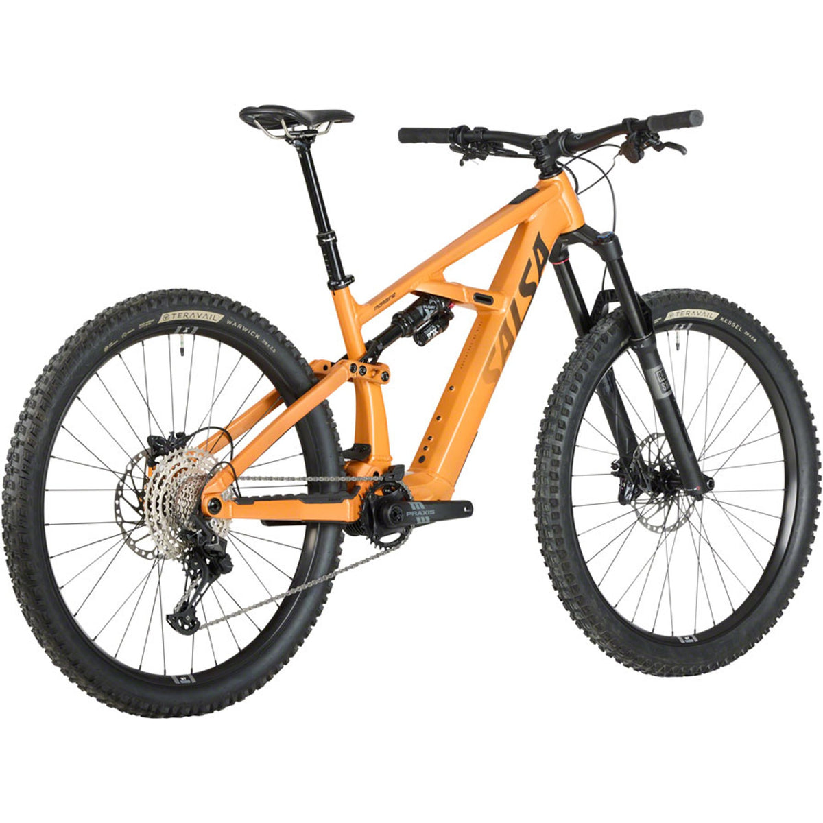 Salsa Moraine Deore 12 Full Suspension Electric Mountain Bike - Terracotta Orange