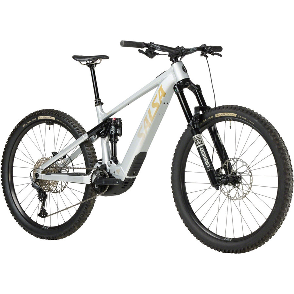 Salsa Notch Deore 12 Full Suspension Electric Mountain Bike - Silver