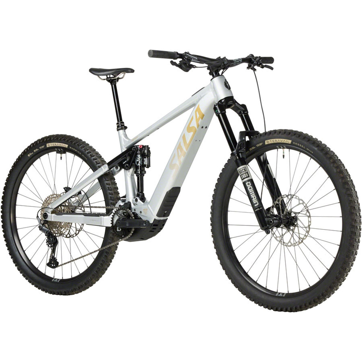 Salsa Notch Deore 12 Full Suspension Electric Mountain Bike - Silver