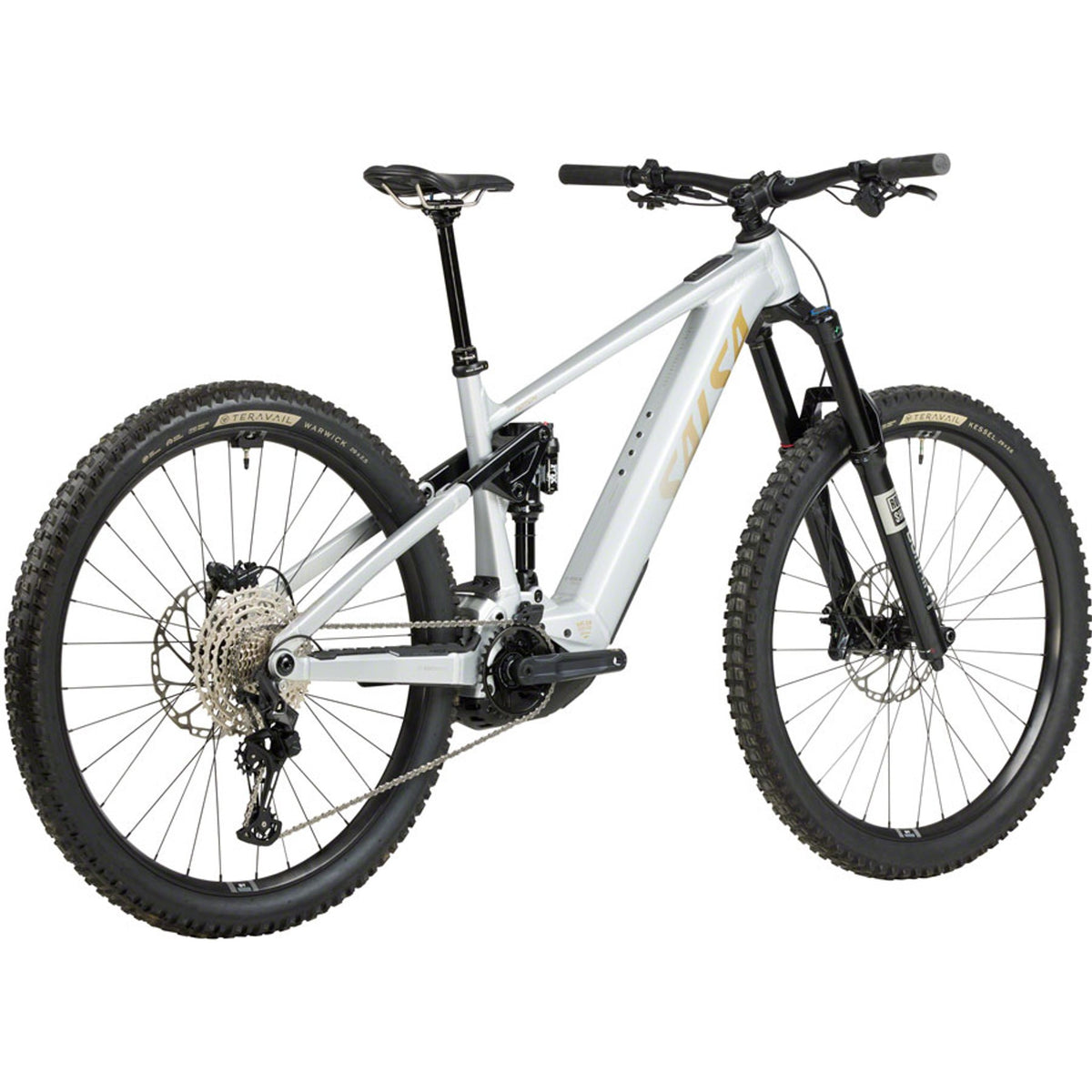 Salsa Notch Deore 12 Full Suspension Electric Mountain Bike - Silver