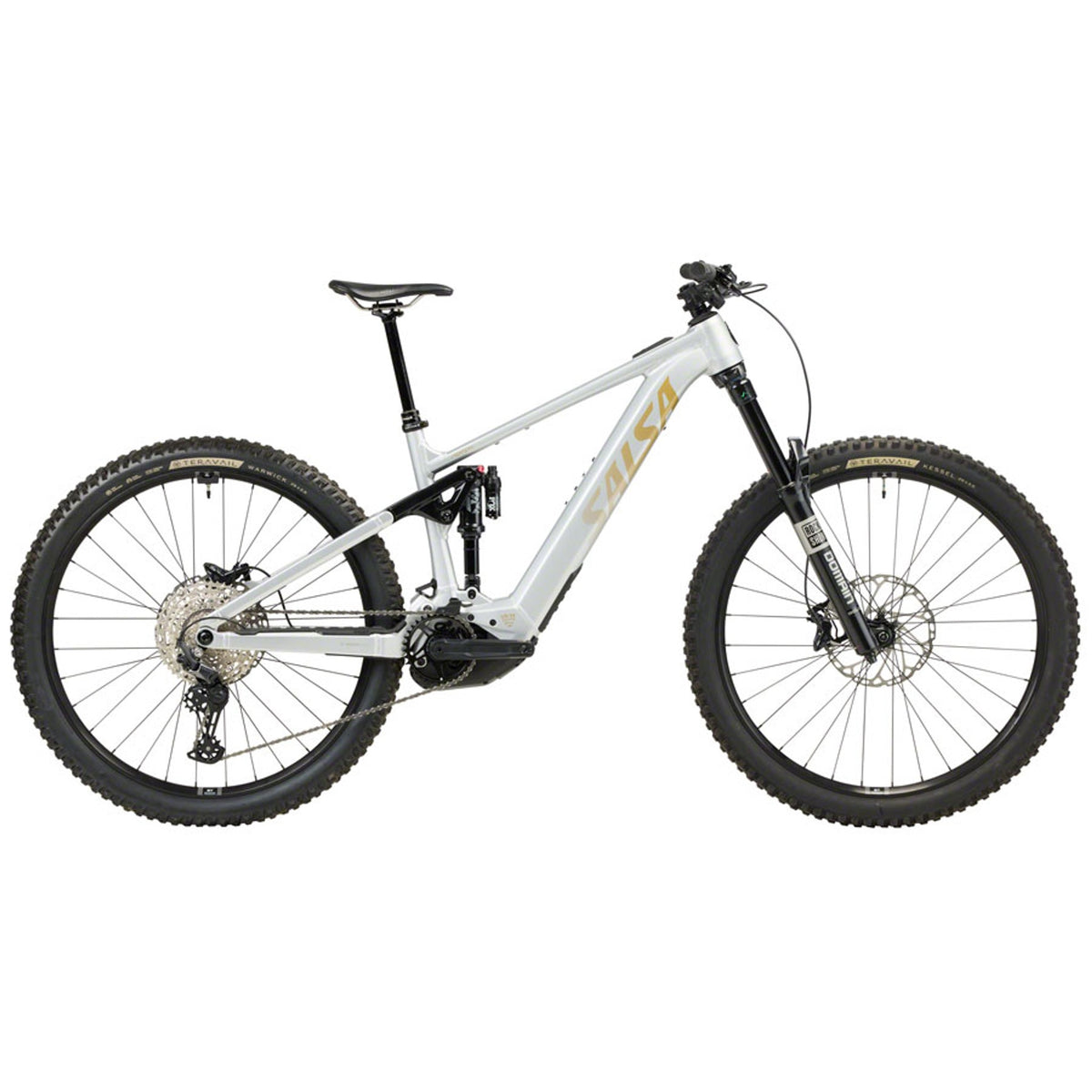 Salsa Notch Deore 12 Full Suspension Electric Mountain Bike - Silver
