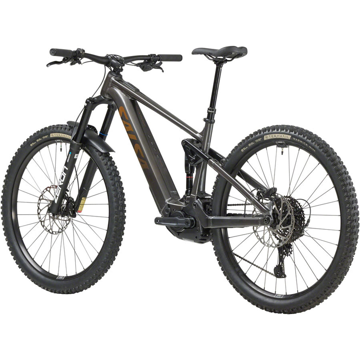 Salsa Notch Cues 10 Full Suspension Electric Mountain Bike - Charcoal Black