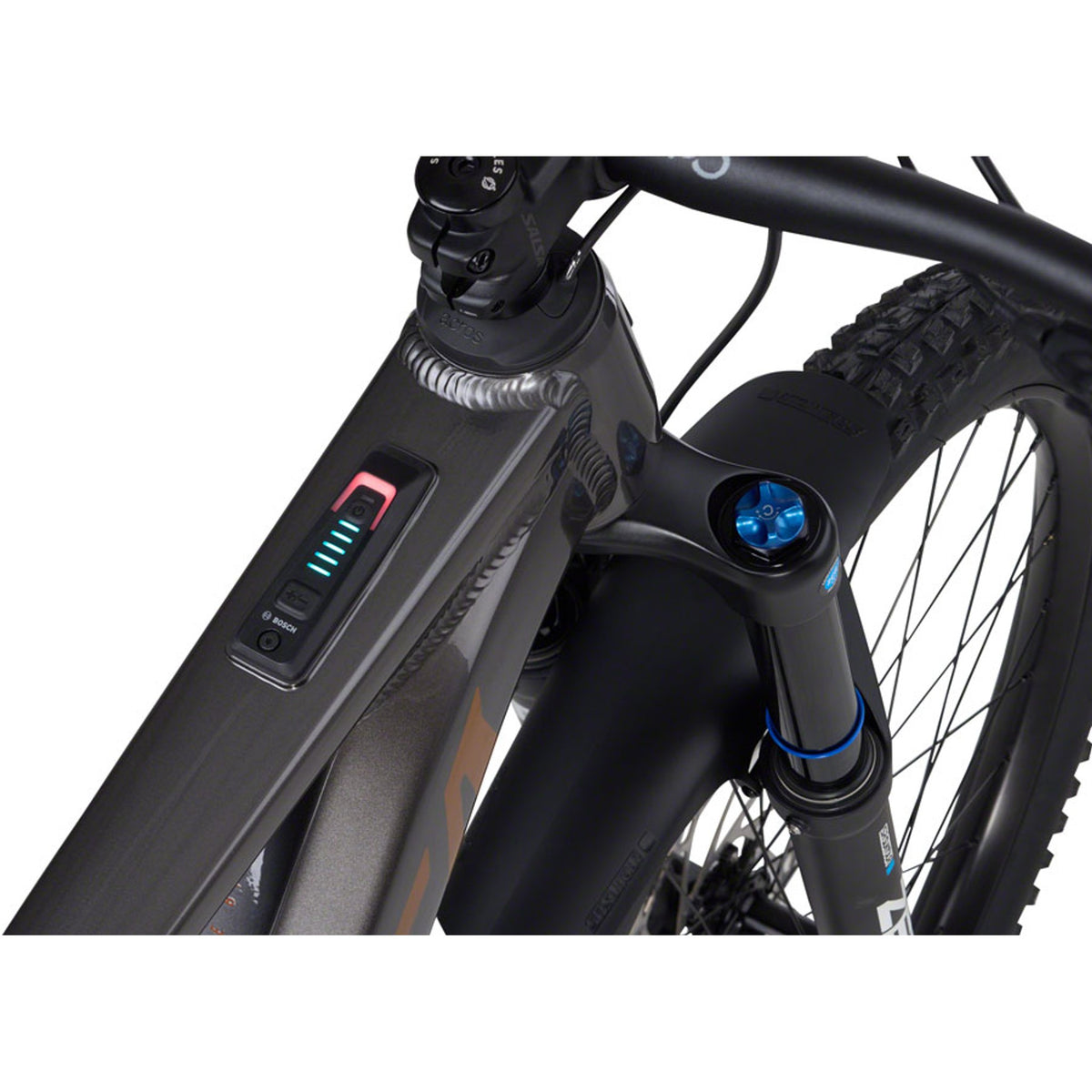 Salsa Notch Cues 10 Full Suspension Electric Mountain Bike - Charcoal Black