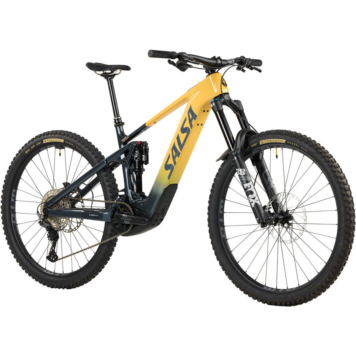 Salsa Notch C Deore 12 Full Suspension Electric Mountain Bike - Slate/Apricot