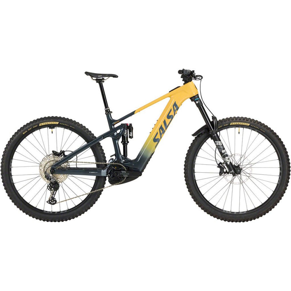 Salsa Notch C Deore 12 Full Suspension Electric Mountain Bike - Slate/Apricot