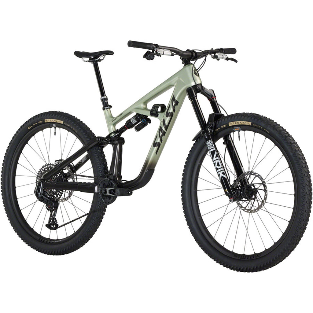 Salsa Blackthorn 145 C XO Eagle AXS Transmission Full Suspension Mountain Bike - Coffee Black/Sage