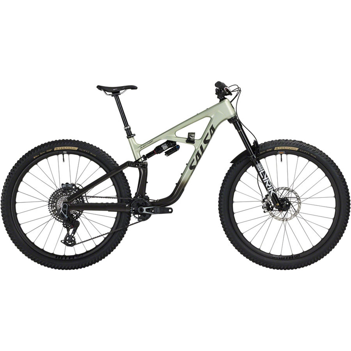 Salsa Blackthorn 145 C XO Eagle AXS Transmission Full Suspension Mountain Bike - Coffee Black/Sage