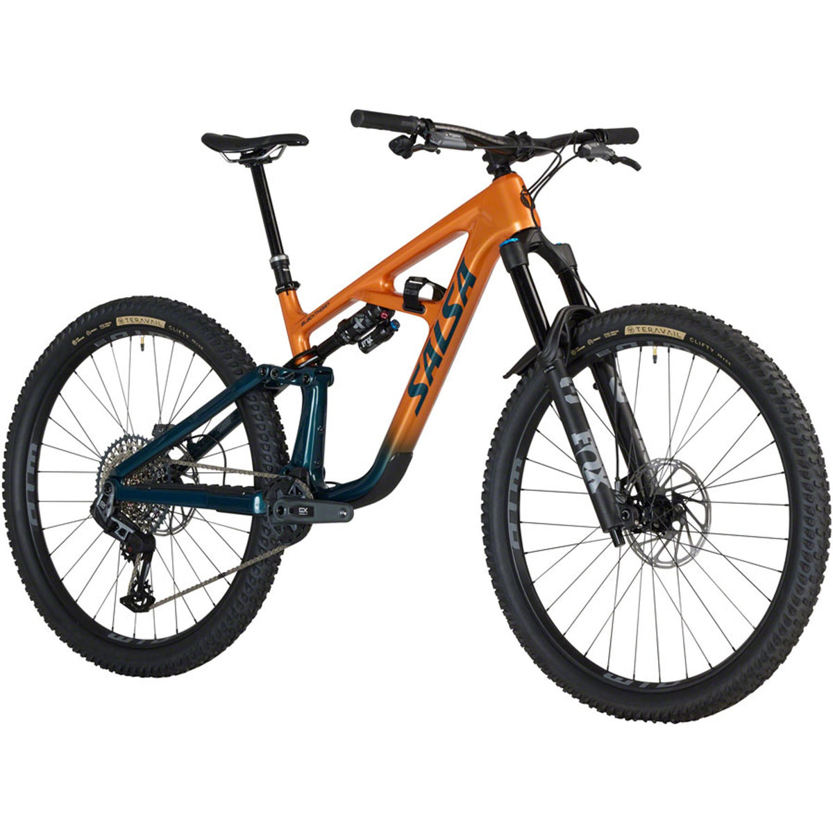 Salsa Blackthorn 145 C GX Eagle AXS Transmission Full Suspension Mountain Bike - Slate/Terracotta