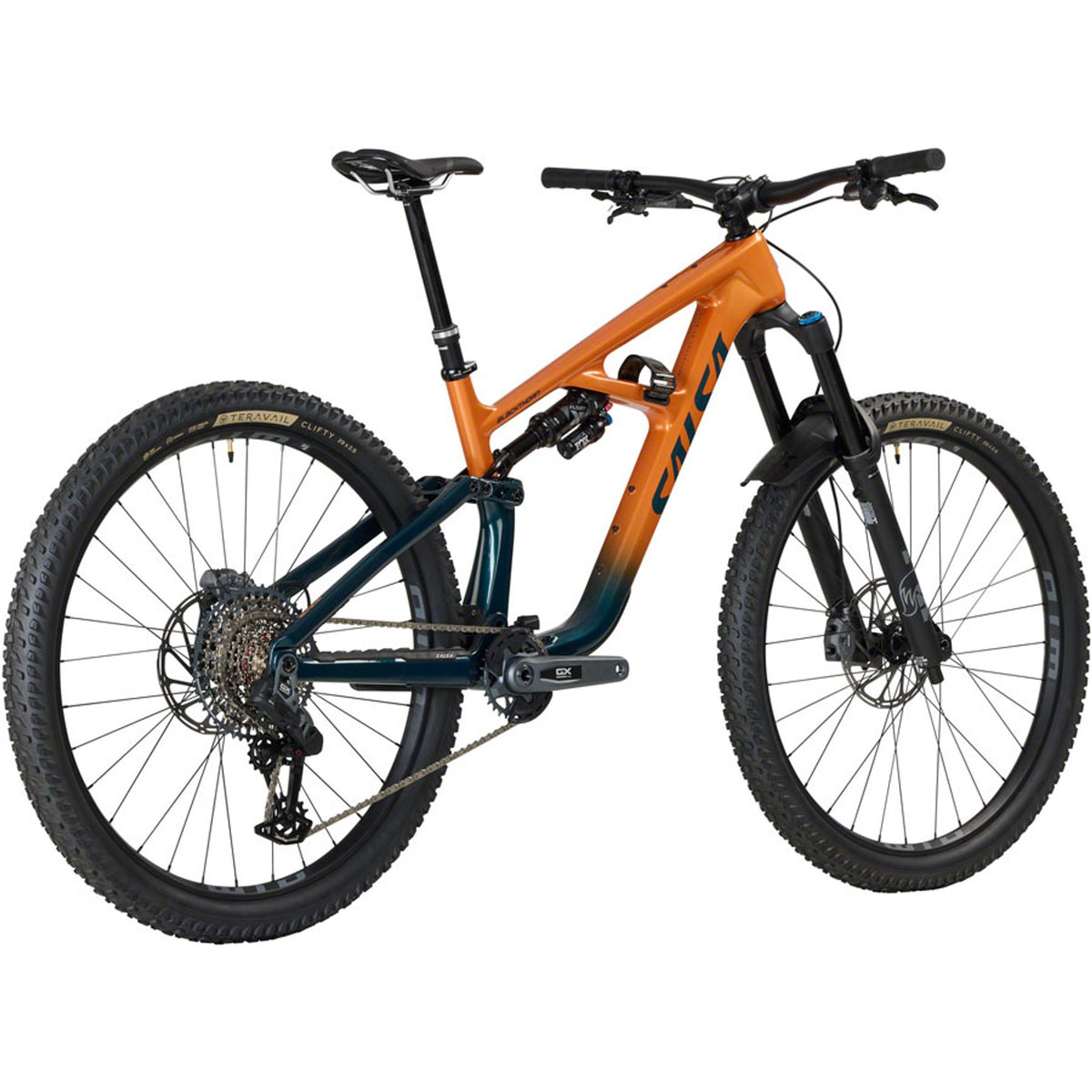 Salsa Blackthorn 145 C GX Eagle AXS Transmission Full Suspension Mountain Bike - Slate/Terracotta