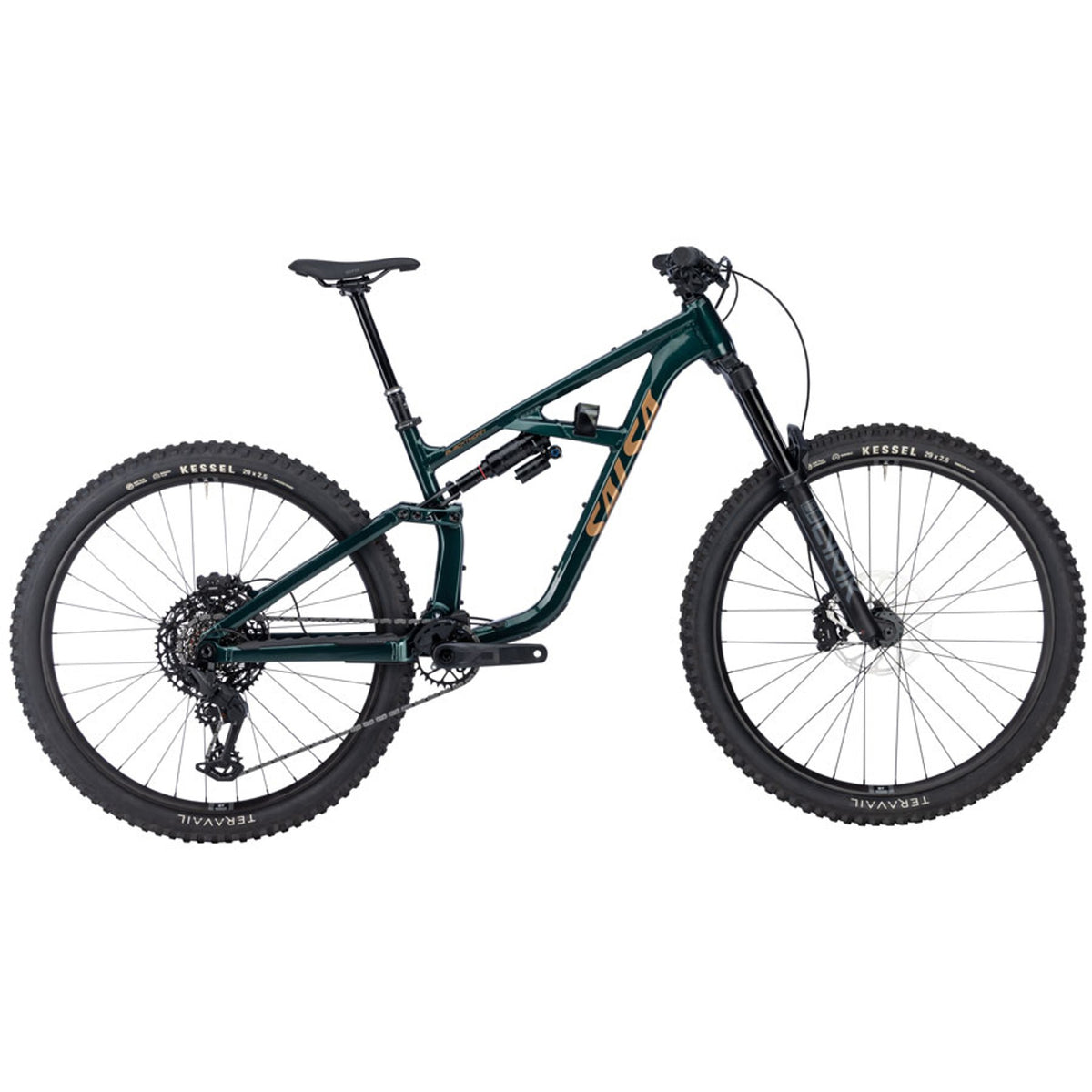 Salsa Blackthorn 145 Eagle 70 Transmission Full Suspension Mountain Bike - Black Spruce