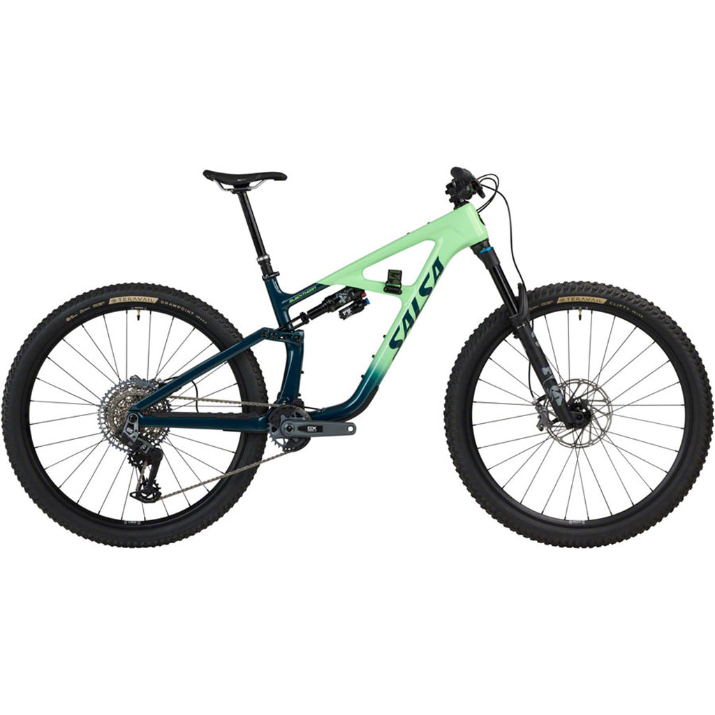Salsa Blackthorn 125 C GX Eagle AXS Transmission Full Suspension Mountain Bike - Slate/Citrus