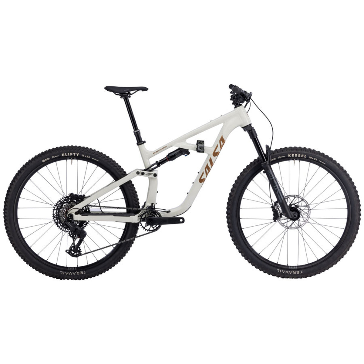 Salsa Blackthorn 125 Eagle 70 Transmission Full Suspension Mountain Bike - Vapor Gray