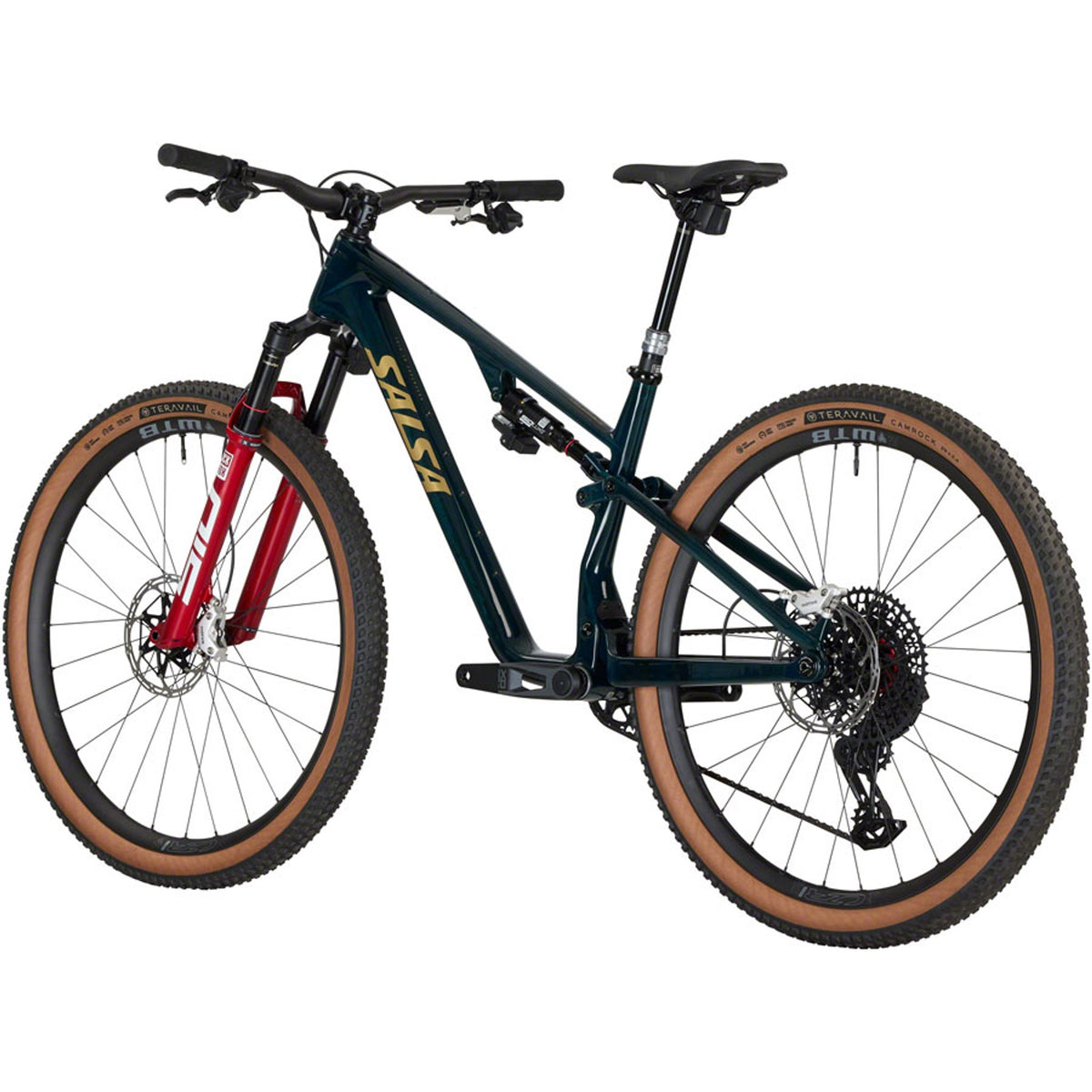 Salsa Spearfish C Deluxe XO AXS Transmission Full Suspension Mountain Bike - Midnight Carbon