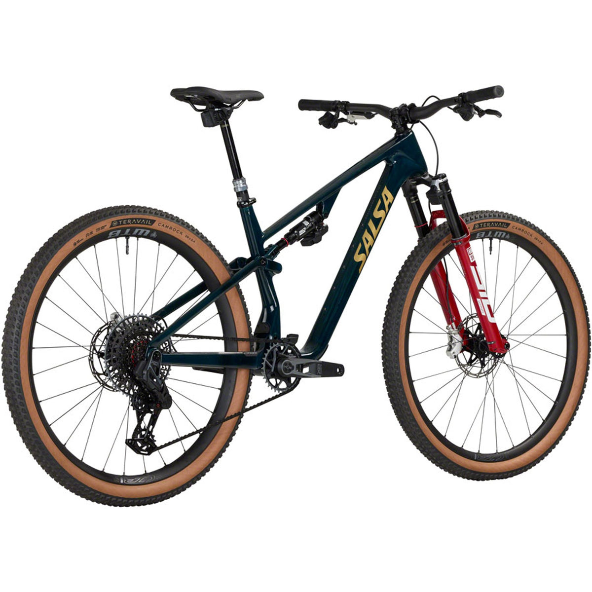 Salsa Spearfish C Deluxe XO AXS Transmission Full Suspension Mountain Bike - Midnight Carbon