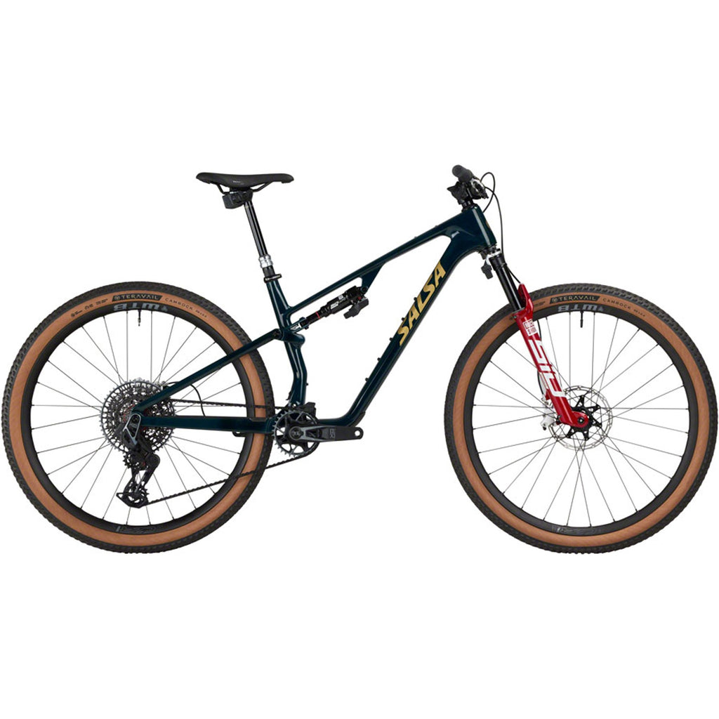 Salsa Spearfish C Deluxe XO AXS Transmission Full Suspension Mountain Bike - Midnight Carbon