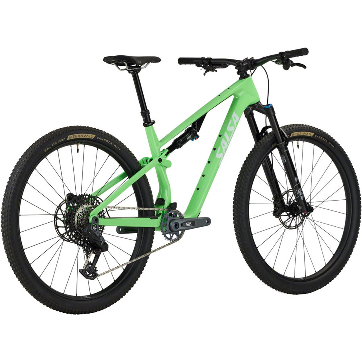 Salsa Spearfish C Deluxe GX Eagle AXS Transmission Full Suspension Mountain Bike - Citrus Green