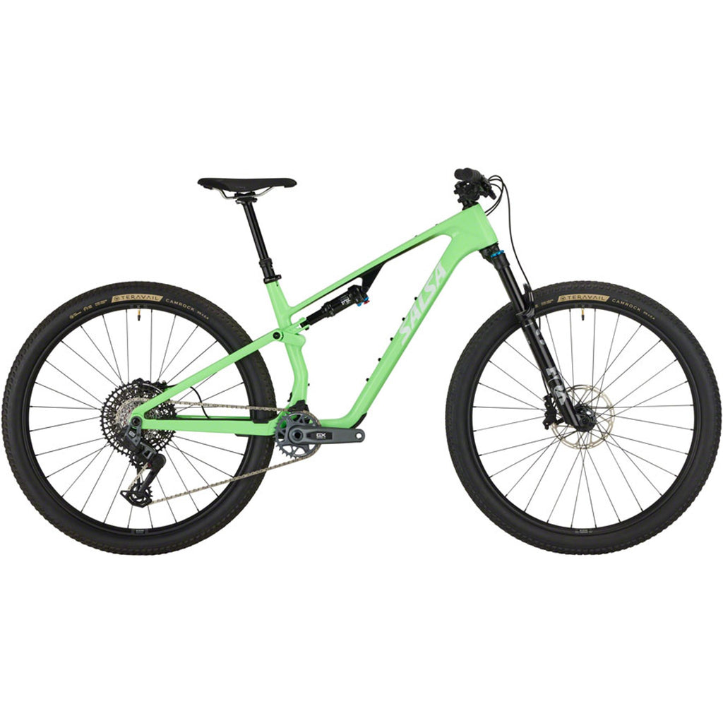 Salsa Spearfish C Deluxe GX Eagle AXS Transmission Full Suspension Mountain Bike - Citrus Green