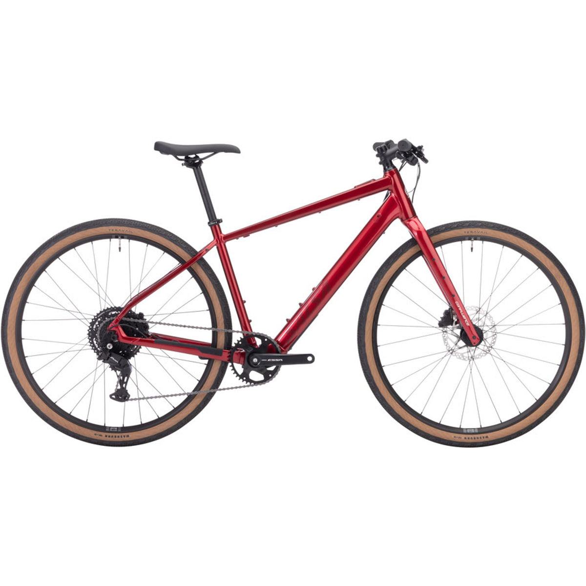 Salsa Confluence Essa 8 Flat Bar Electric Hybrid Bike - Canyon Red