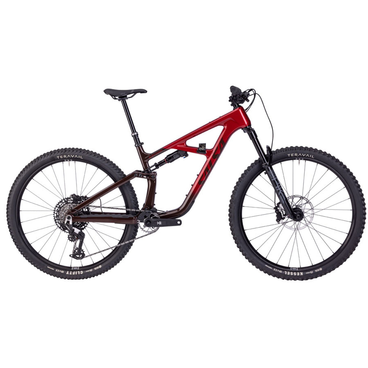 Salsa Blackthorn 125 C Eagle 90 Transmission Full Suspension Mountain Bike - Dark Umber/Canyon Red
