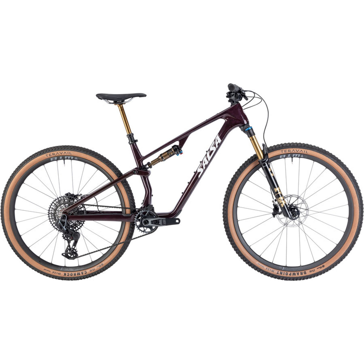 Salsa Spearfish C DLX X0 Transmission Full Suspension Mountain Bike - Deep Orchid Carbon