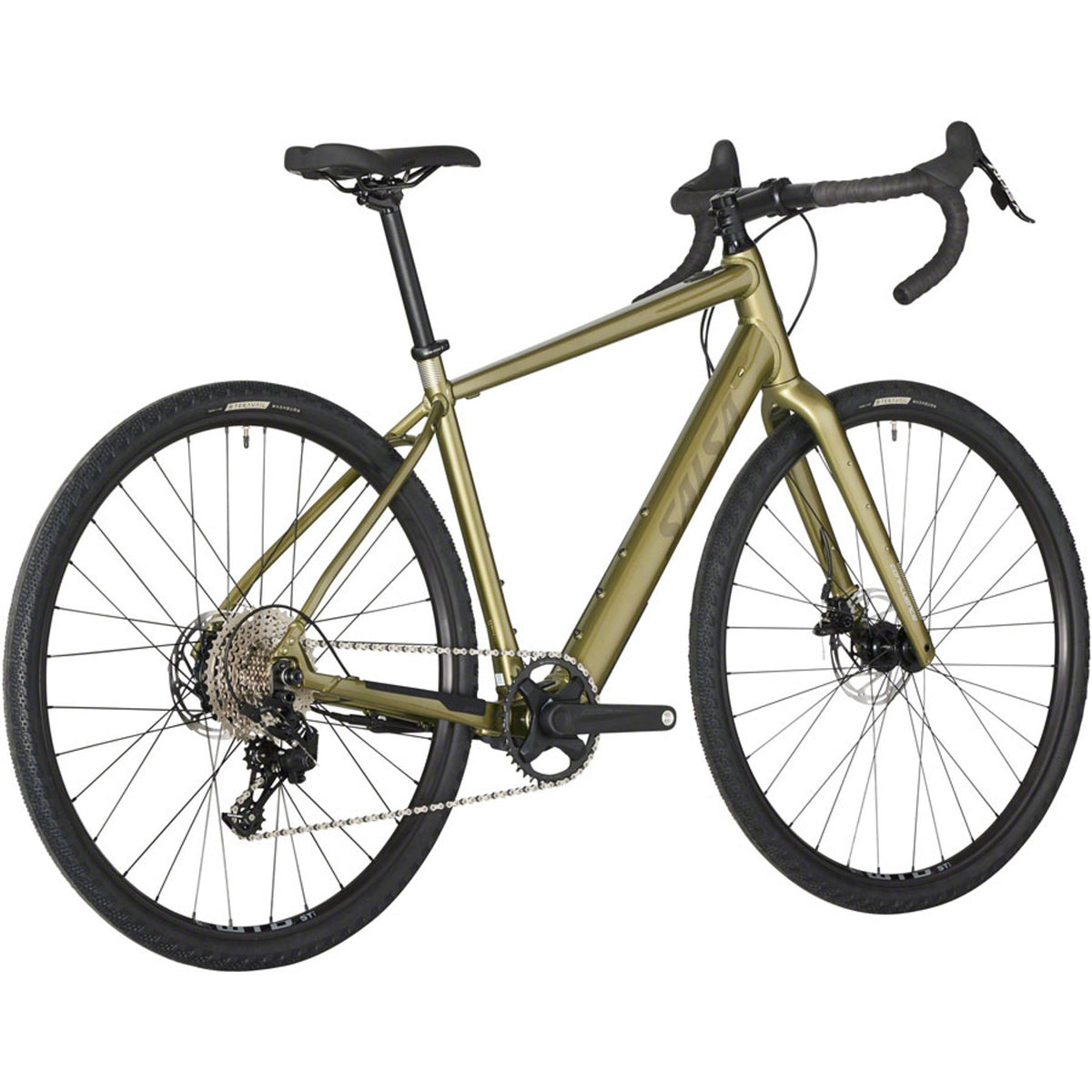 Salsa Confluence Apex 1 Drop Bar Electric Gravel Bike - Avocado Green