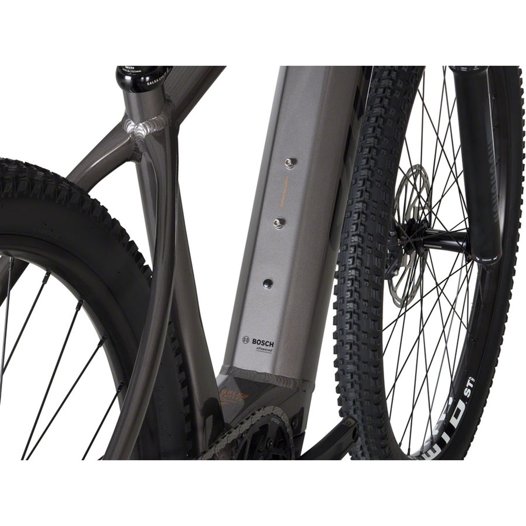 Salsa Tributary Apex 1 Front Suspension Electric Gravel Bike - Charcoal