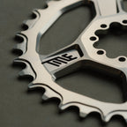 Title MTB CR1 8-Bolt Chainring Chrome close-up
