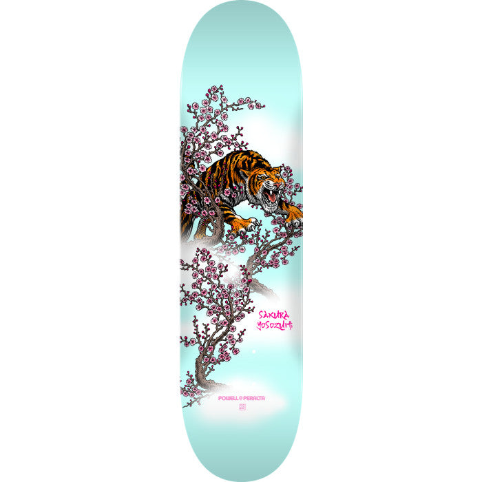 Powell Peralta Yosozumi Tiger Skateboard Deck Light Blue - Shape 244 K20 - 8.5 x 32.08