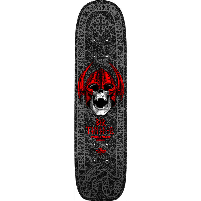 Powell Peralta Per Welinder Nordic Skull Freestyle Skateboard Deck Black/Silver - 7.25 x 27