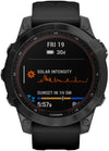 Garmin Fenix 7 Sapphire Solar GPS Smartwatch - 47mm, Black DLC Titanium Case, Black Band