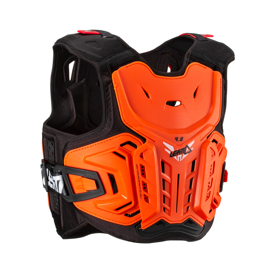 Leatt Chest Protector 4.5 Junior, Orange/White, front right