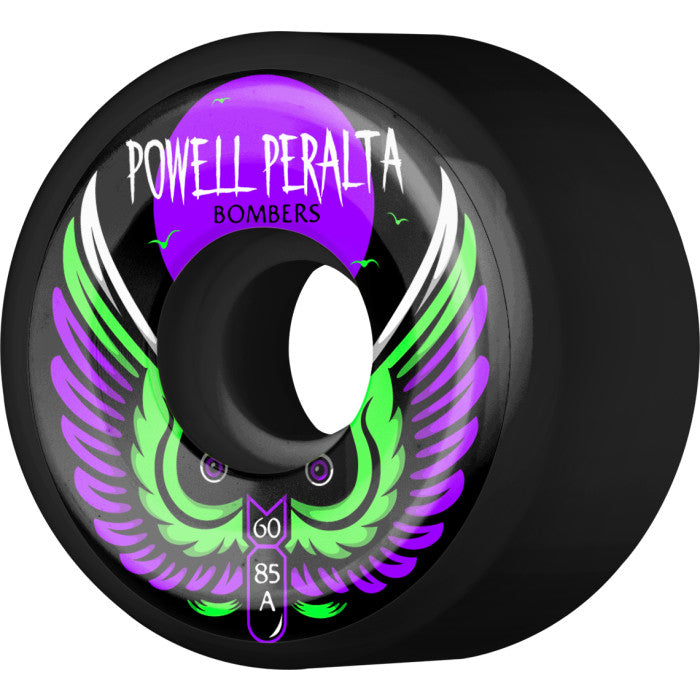 Powell Peralta Bomber 3 Skateboard Wheels Black 60mm 85a 4pk