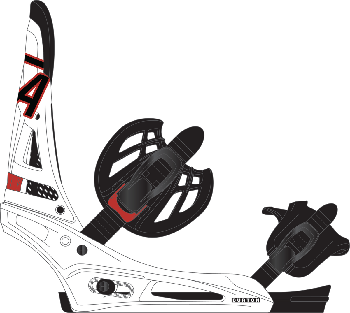 Burton Malavita Snowboard Bindings - Men's - Black/White
