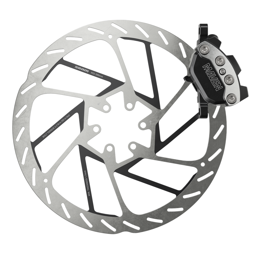 SRAM Maven Ultimate Stealth B1 caliper with rotor